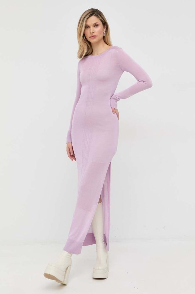 Сукня Patrizia Pepe колір фіолетовий maxi облягаюча