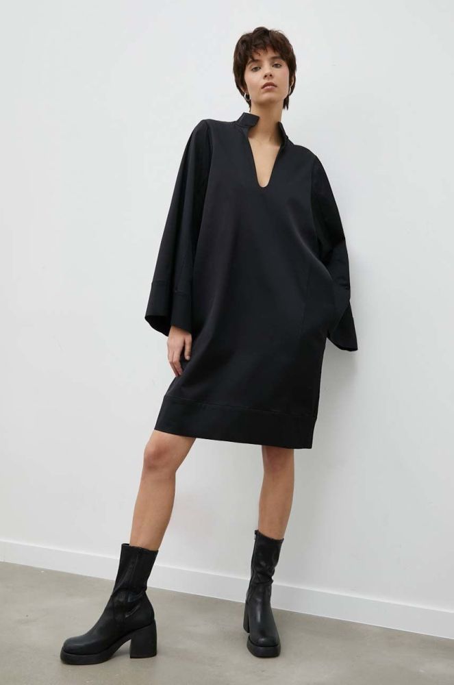 Вовняна сукня By Malene Birger колір чорний mini oversize