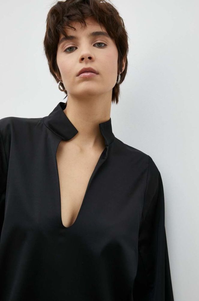 Вовняна сукня By Malene Birger колір чорний mini oversize фото 4