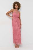 Сукня Twinset колір рожевий maxi розкльошена (3023133)