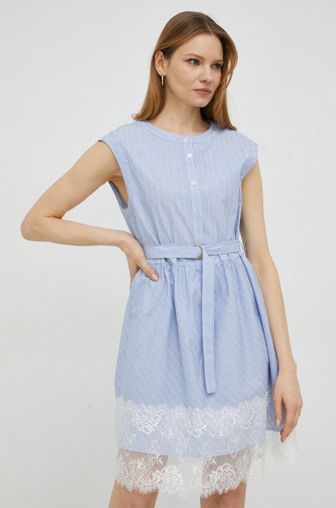 Сукня Twinset mini розкльошена колір блакитний