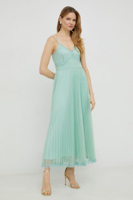 Сукня Twinset колір зелений maxi розкльошена (3023156)