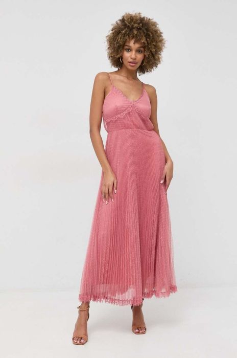 Сукня Twinset колір рожевий maxi розкльошена (3023148)