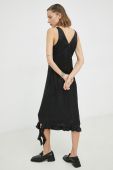 Сукня Remain колір чорний midi облягаюча