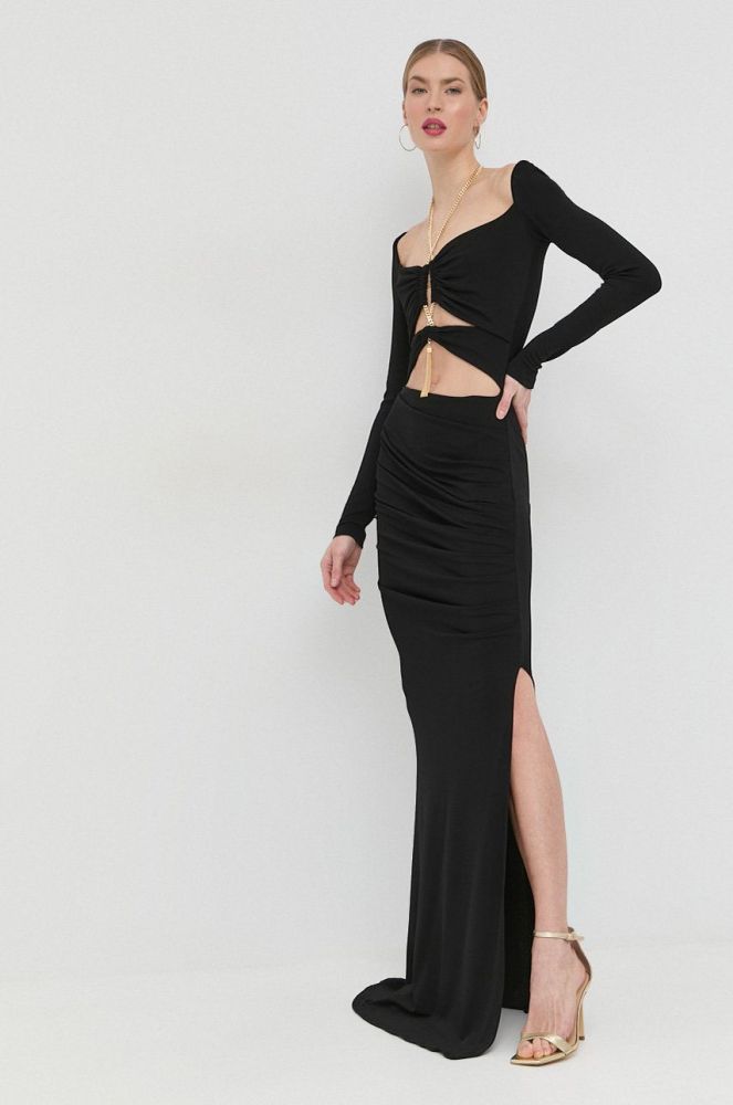 Сукня Elisabetta Franchi колір чорний maxi облягаюча (2937145)