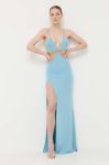 Сукня Elisabetta Franchi maxi облягаюча колір блакитний