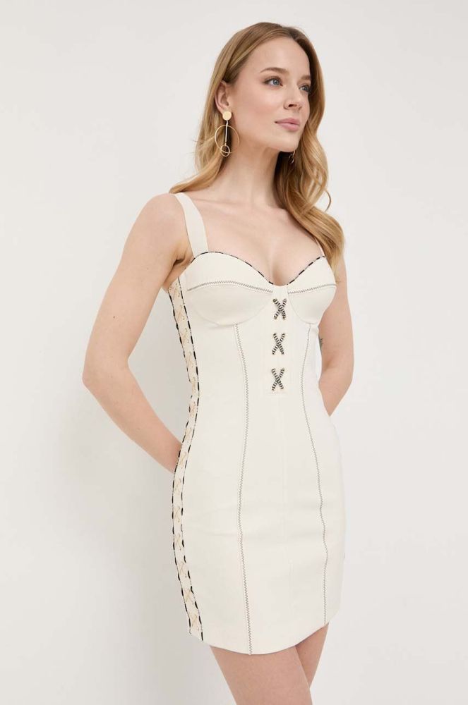 Сукня Elisabetta Franchi колір бежевий mini облягаюча (3248107)
