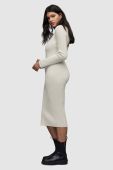 Сукня AllSaints колір білий midi облягаюча