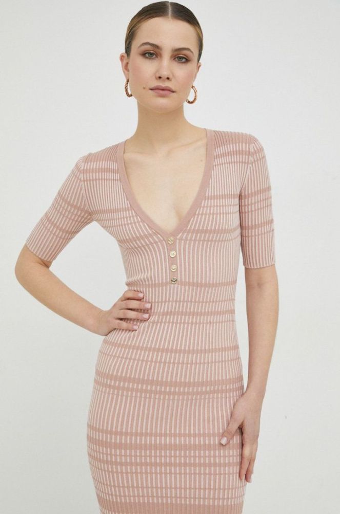 Сукня Elisabetta Franchi колір рожевий mini облягаюча (2909640) фото 4