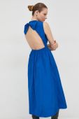 Сукня Red Valentino midi розкльошена колір блакитний