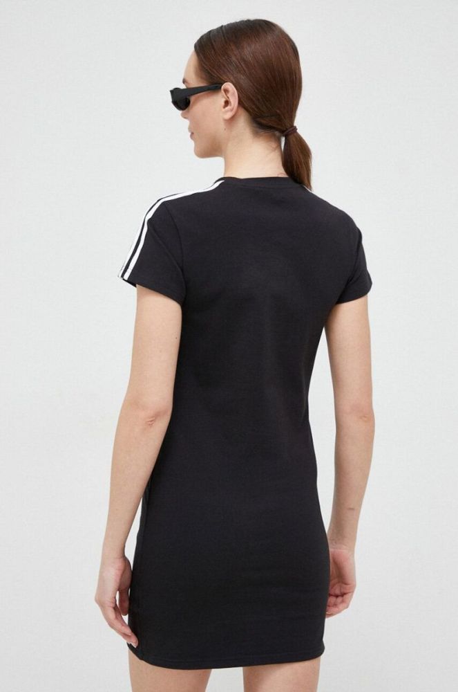 Сукня adidas колір чорний mini облягаюча фото 3