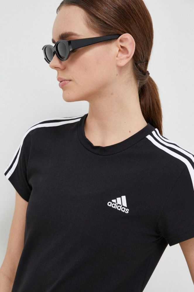 Сукня adidas колір чорний mini облягаюча фото 4
