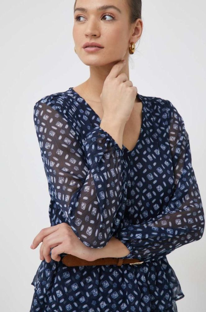 Сукня Pepe Jeans Eyra колір синій mini розкльошена фото 4