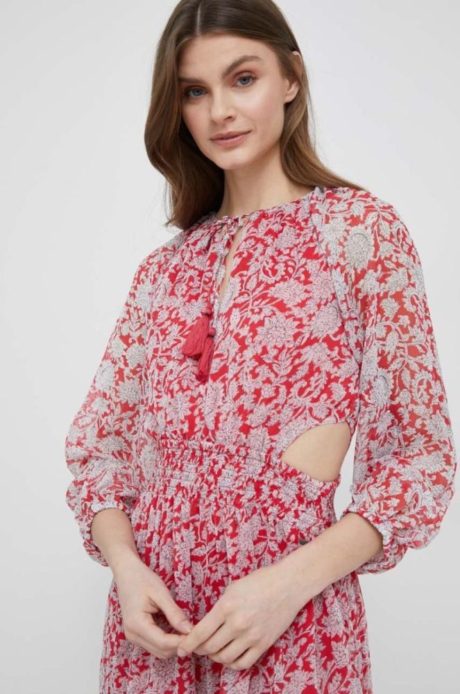 Сукня Pepe Jeans Batilde колір червоний mini розкльошена фото 4