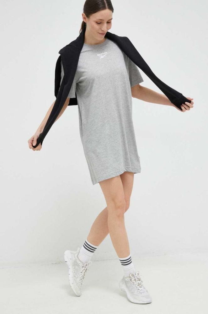 Сукня Reebok колір сірий mini oversize фото 2
