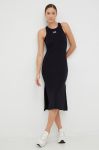 Сукня EA7 Emporio Armani колір чорний midi пряма Сукня EA7 Emporio Armani колір чорний midi пряма