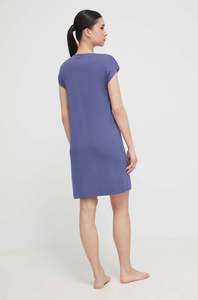 Сукня lounge Emporio Armani Underwear колір синій mini oversize