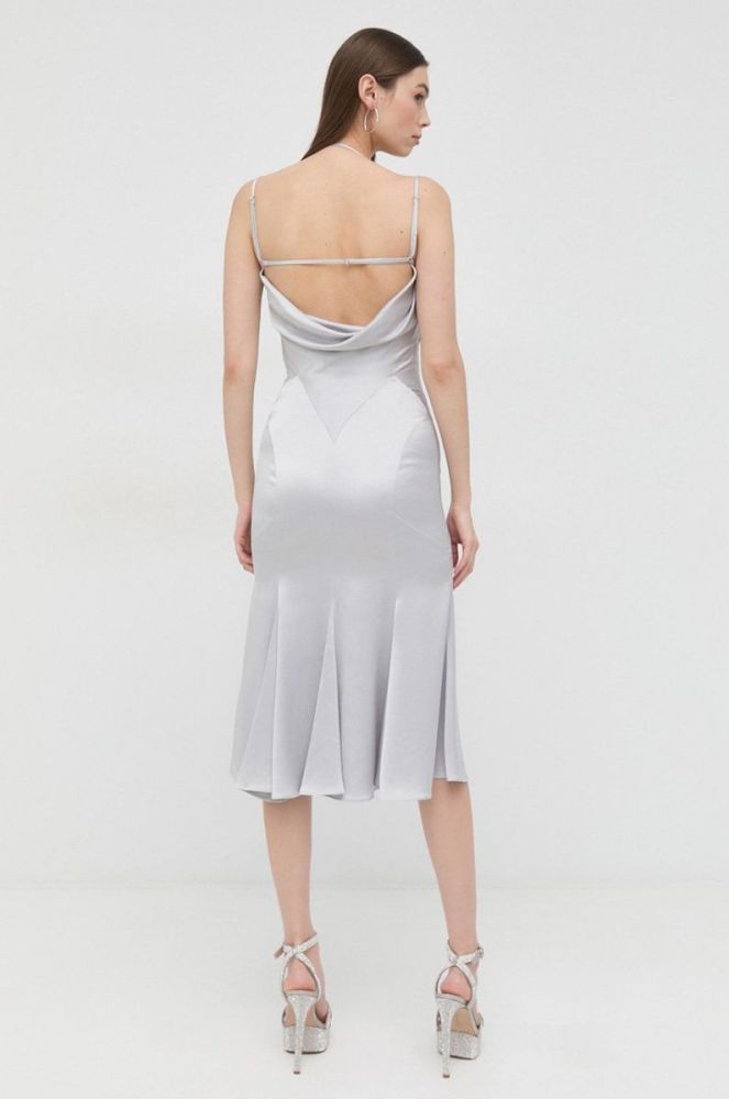 Сукня Trussardi колір сірий midi пряма фото 3