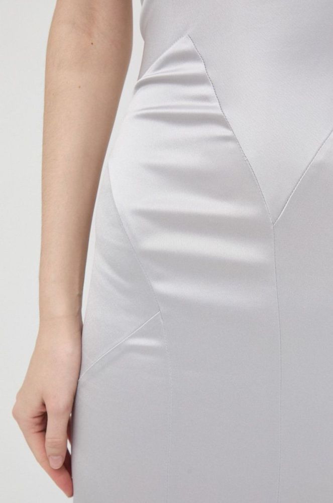 Сукня Trussardi колір сірий midi пряма фото 5