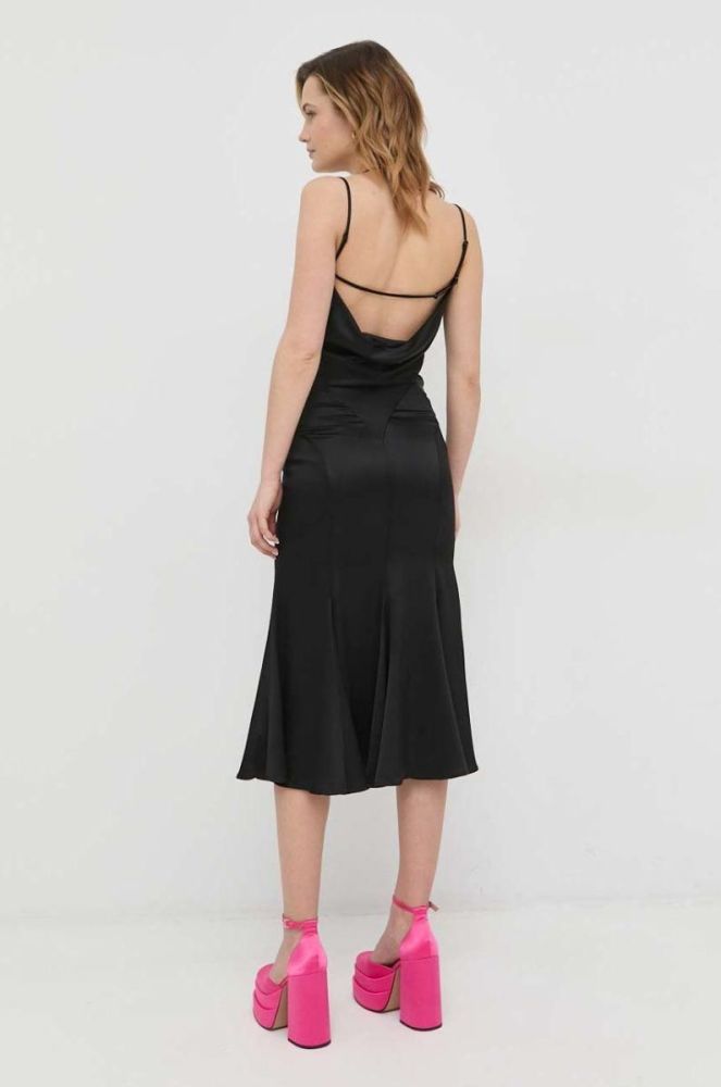 Сукня Trussardi колір чорний midi пряма фото 3