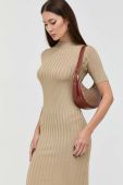Сукня Trussardi колір бежевий maxi облягаюча