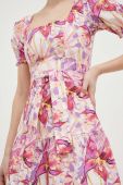 Бавовняна сукня Liu Jo колір рожевий mini розкльошена
