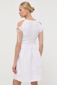 Бавовняна сукня Liu Jo колір білий mini розкльошена