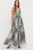 Бавовняна сукня Twinset maxi розкльошена колір барвистий (3181784)