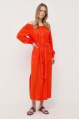 Сукня Twinset колір помаранчевий midi розкльошена (3245339)
