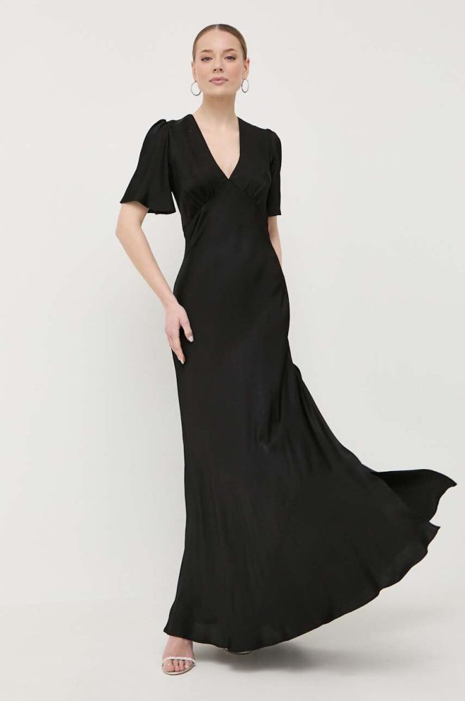 Сукня Twinset колір чорний maxi розкльошена (3221322)
