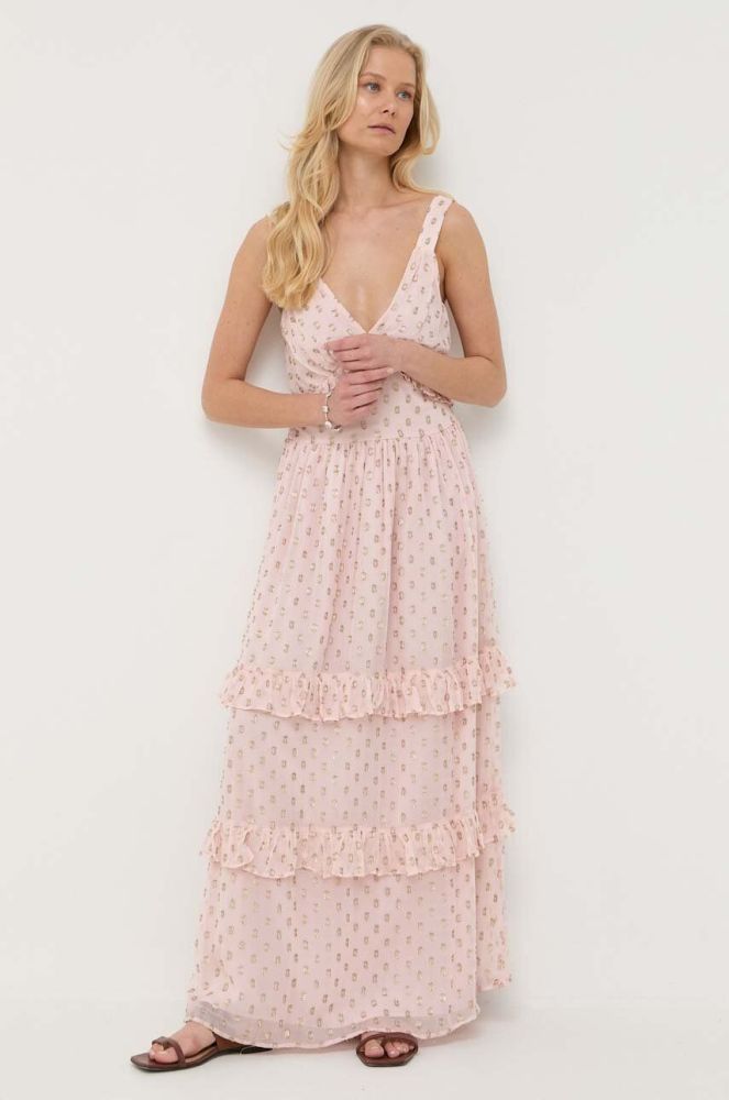 Сукня Twinset колір рожевий maxi розкльошена (3241919)
