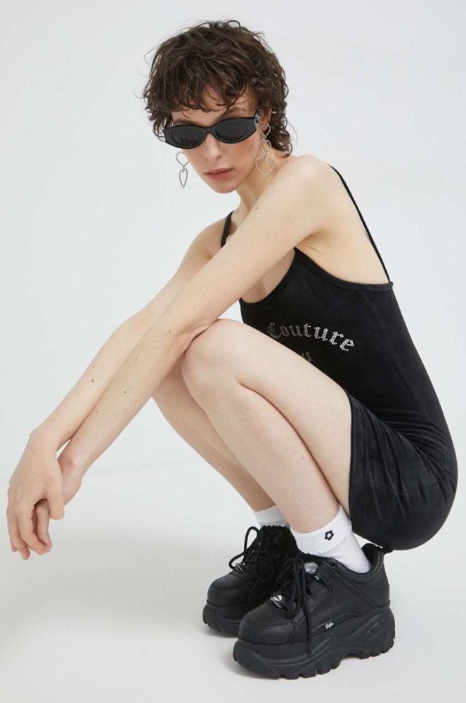Сукня Juicy Couture Arched колір чорний mini облягаюча фото 3