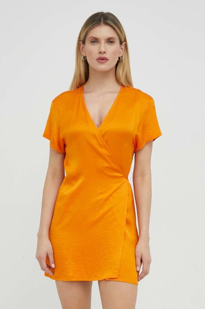 Сукня American Vintage колір помаранчевий mini розкльошена