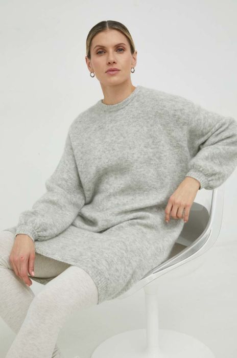 Вовняна сукня American Vintage колір сірий mini oversize