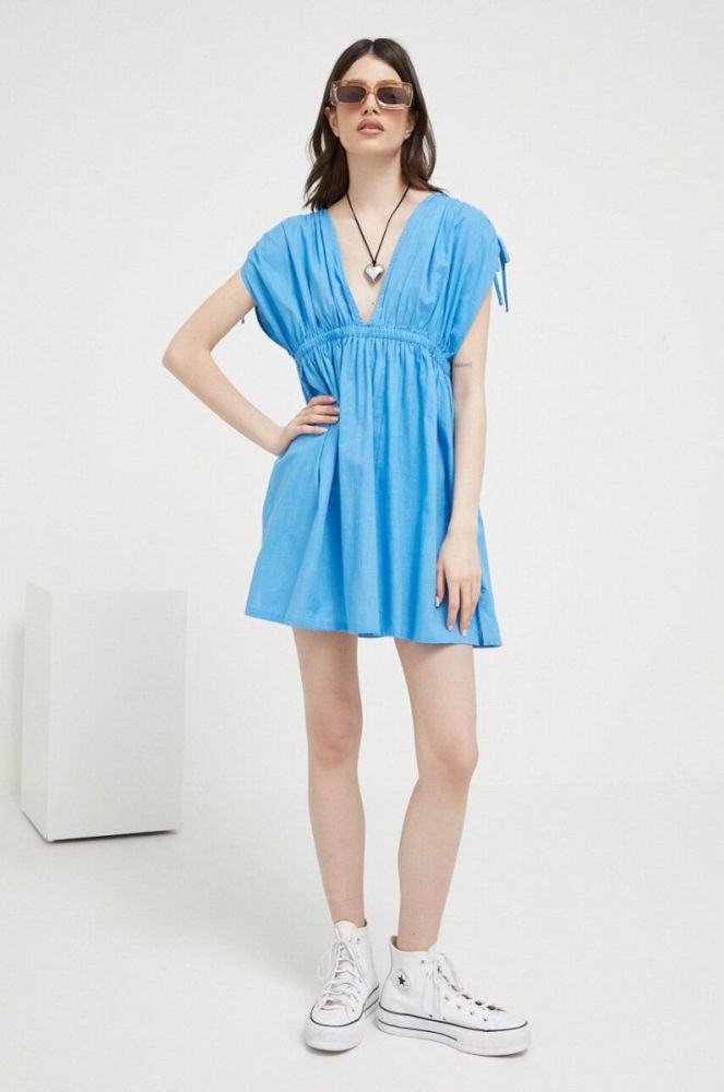Сукня Roxy mini розкльошена колір блакитний (3117666) фото 2