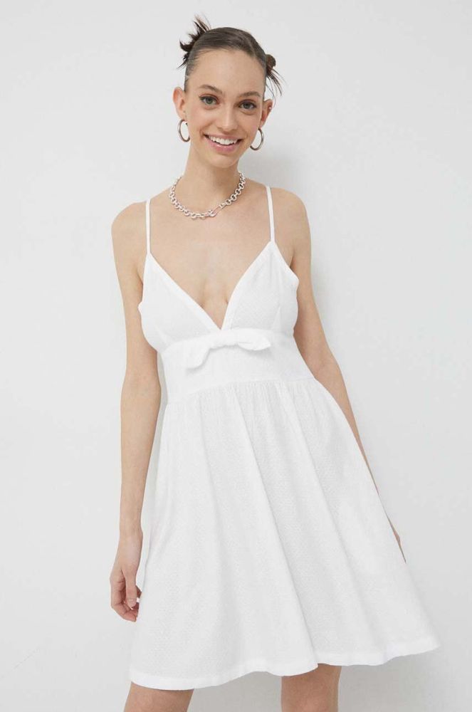 Сукня Roxy колір білий mini розкльошена