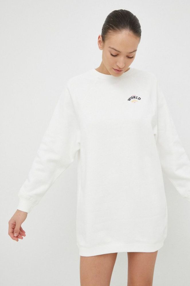 Сукня Roxy колір білий mini oversize фото 2
