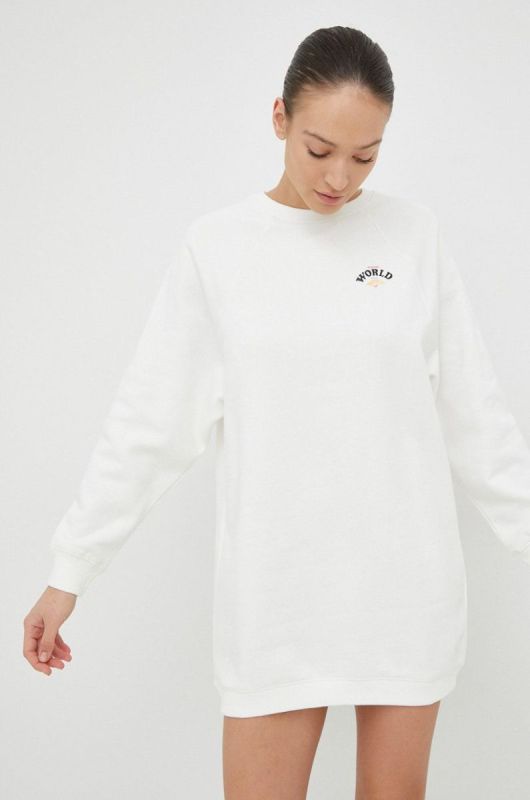 Сукня Roxy колір білий mini oversize фото 2