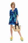 Пляжна сукня Desigual колір синій Пляжна сукня Desigual колір синій