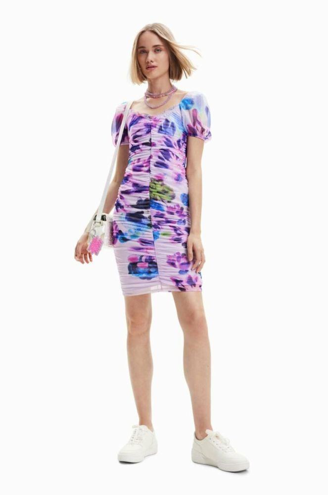 Сукня Desigual mini облягаюча колір барвистий (3053311) фото 3
