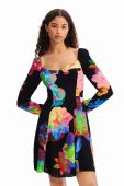 Сукня Desigual колір чорний mini розкльошена (2966226)