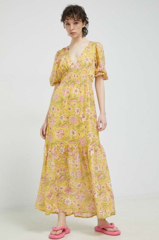 Сукня Billabong колір жовтий maxi розкльошена (3071343) фото 2