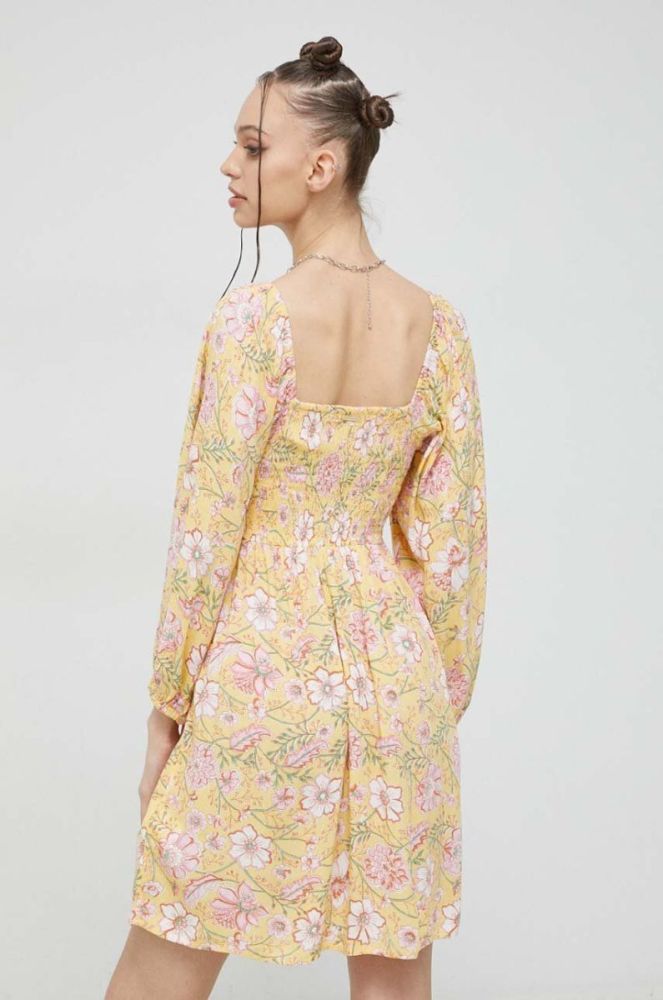 Сукня Billabong колір жовтий mini розкльошена (3023190) фото 3
