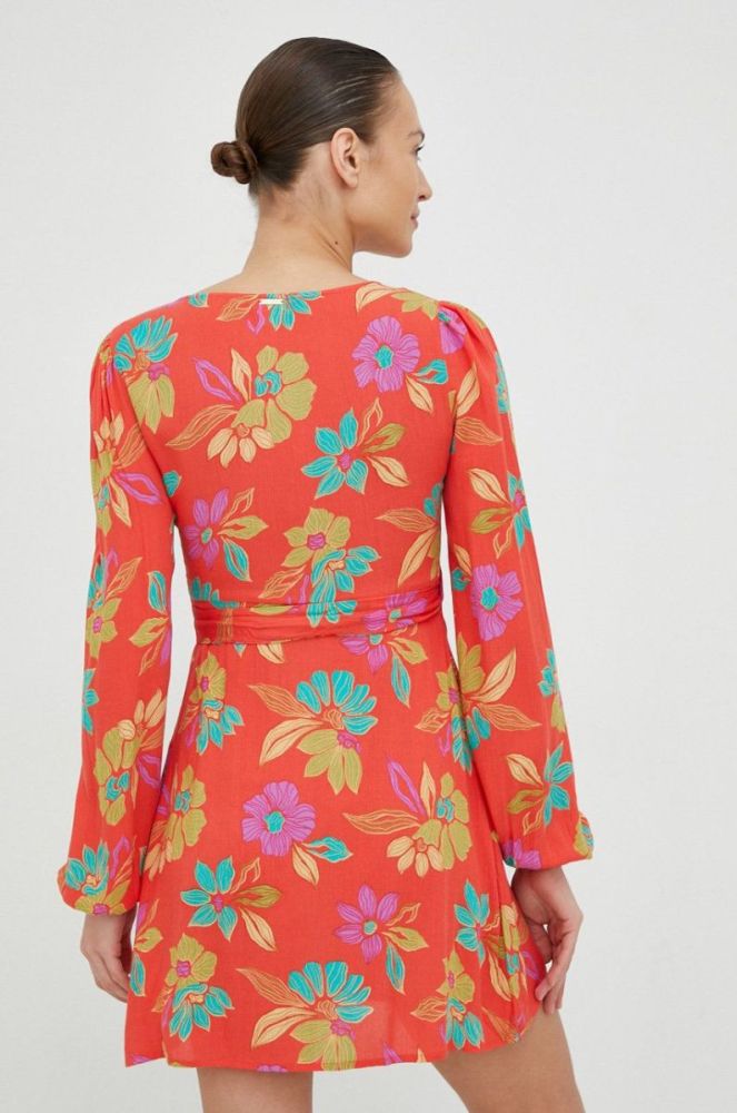 Сукня Billabong колір червоний mini пряма фото 3