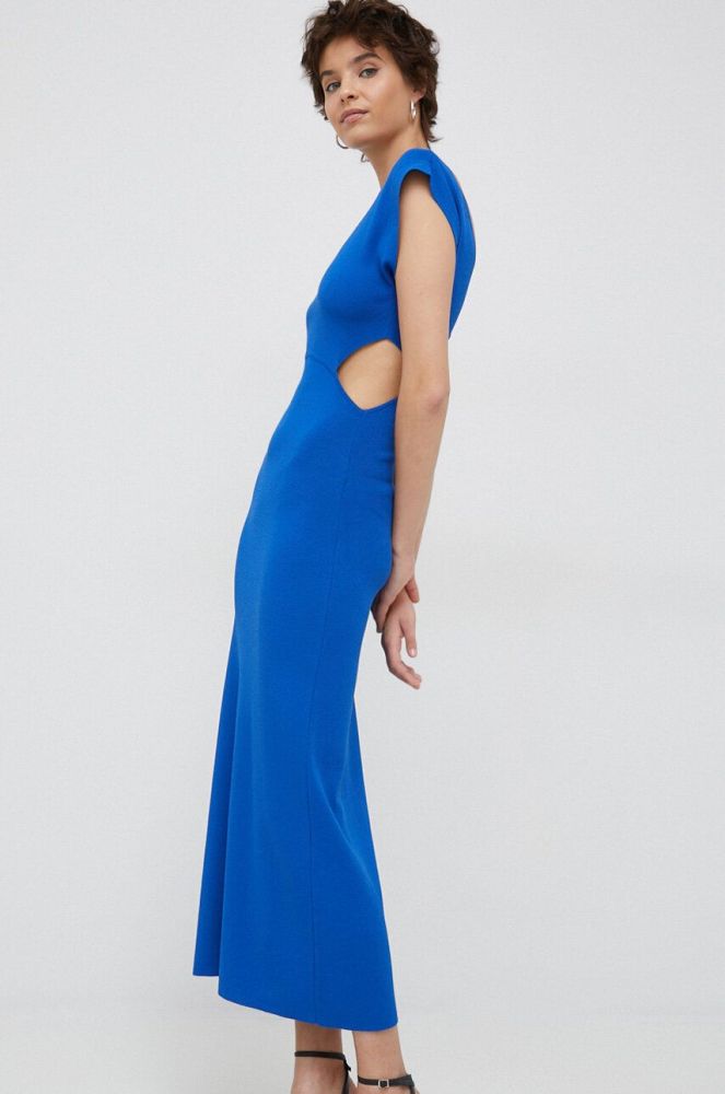Сукня Sisley maxi облягаюча колір блакитний