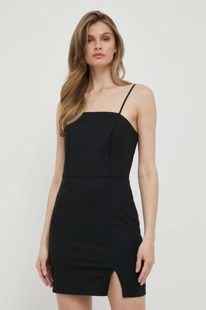 Сукня Sisley колір чорний mini пряма (3282788)