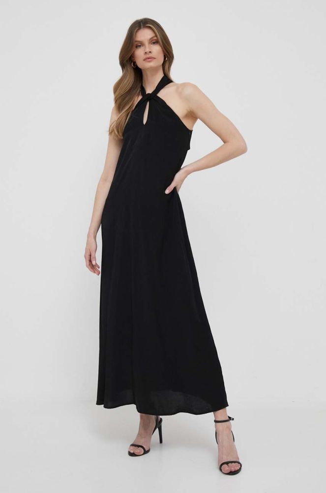 Сукня Sisley колір чорний maxi oversize