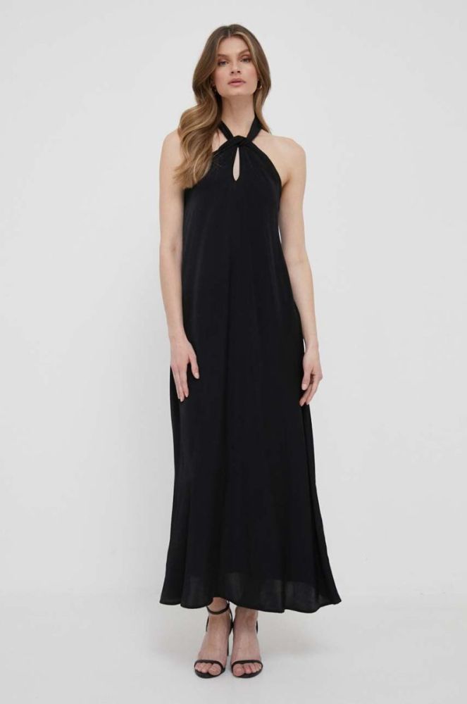Сукня Sisley колір чорний maxi oversize фото 3
