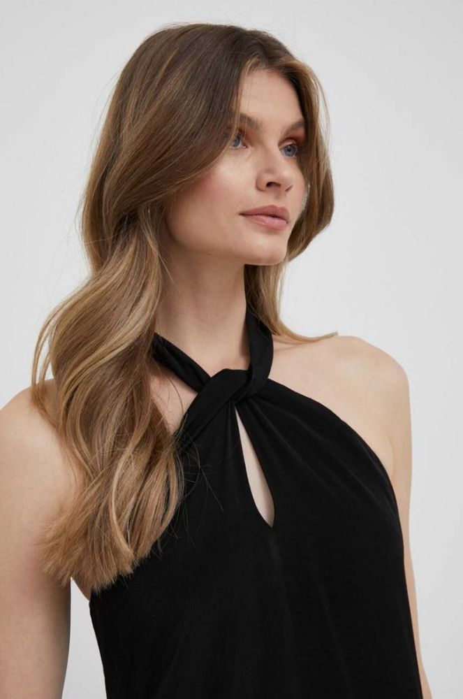 Сукня Sisley колір чорний maxi oversize фото 4