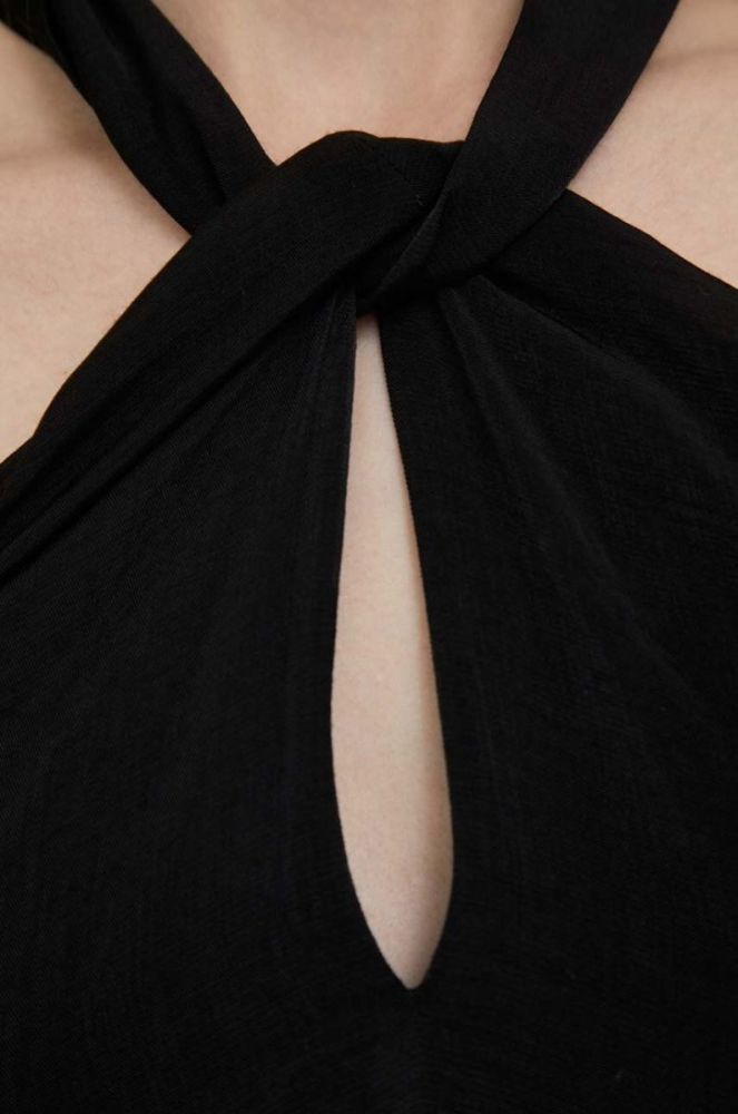 Сукня Sisley колір чорний maxi oversize фото 6